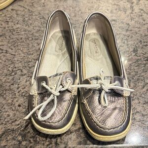 Sperry Top Slider Women's Metallic Boat Shoes